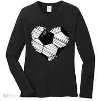 Distressed Soccer Heart Women's Long Sleeve Shirt thumb 0