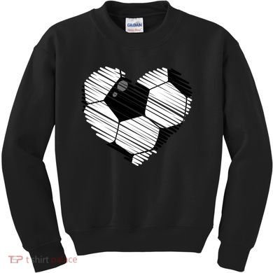 Distressed Soccer Heart Kids Sweatshirt