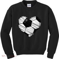 Distressed Soccer Heart Kids Sweatshirt thumb 0