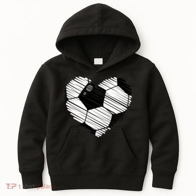 Distressed Soccer Heart Kids Hoodie
