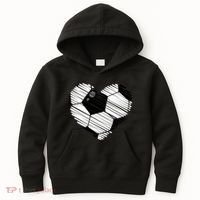 Distressed Soccer Heart Kids Hoodie thumb 0