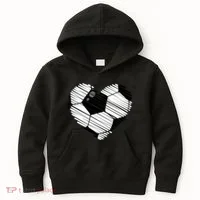 Distressed Soccer Heart Kids Hoodie thumb 0