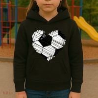 Distressed Soccer Heart Kids Hoodie thumb 3