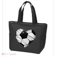 Distressed Soccer Heart Tote Bag thumb 3