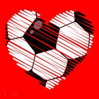 Distressed Soccer Heart Santa Hat thumb 1