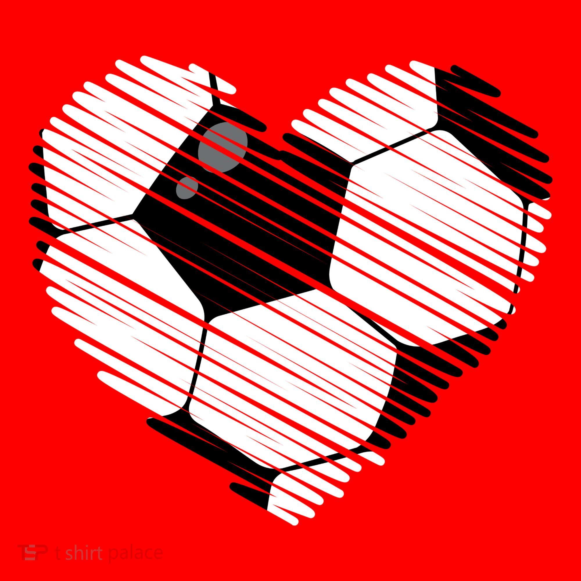 Distressed Soccer Heart Santa Hat