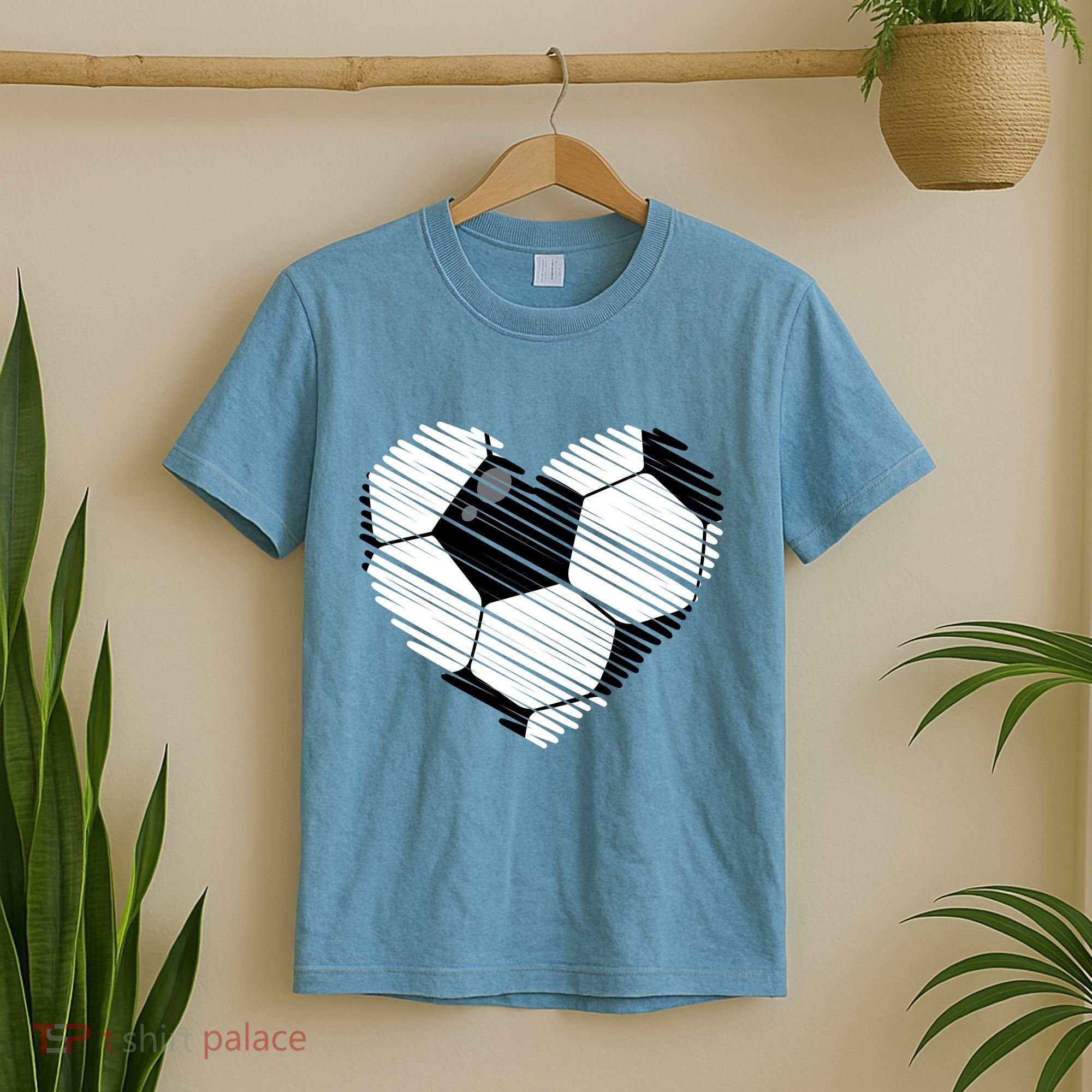 Distressed Soccer Heart T-Shirt