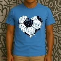 Distressed Soccer Heart T-Shirt thumb 3