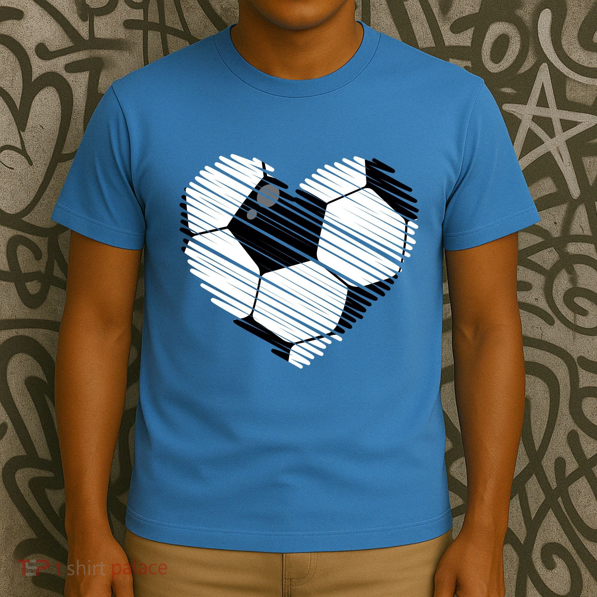Distressed Soccer Heart T-Shirt