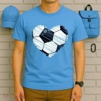 Distressed Soccer Heart T-Shirt thumb 5