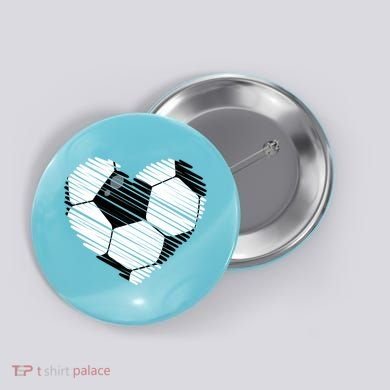 Distressed Soccer Heart Button