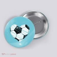 Distressed Soccer Heart Button thumb 0