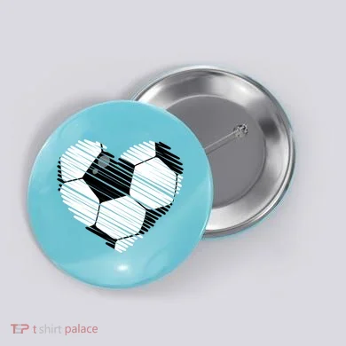 Distressed Soccer Heart Button