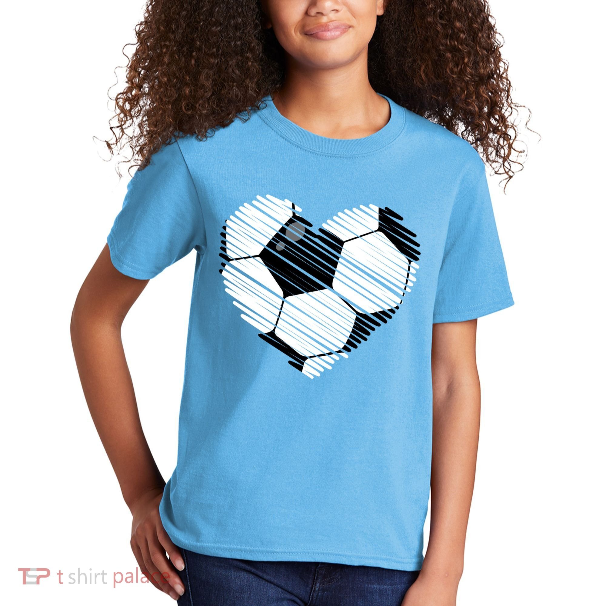 Distressed Soccer Heart Kids T-Shirt