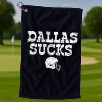 Dallas Sucks Helmet Golf Towel thumb 1