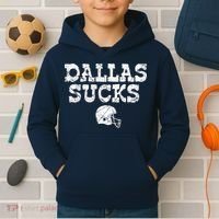 Dallas Sucks Helmet Kids Hoodie thumb 2