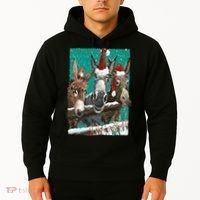 Donkey Santa Hat Donkey Lover Cute Donkey Christmas Hoodie thumb 2