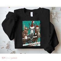 Donkey Santa Hat Donkey Lover Cute Donkey Christmas Sweatshirt thumb 2