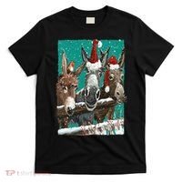 Donkey Santa Hat Donkey Lover Cute Donkey Christmas T-Shirt thumb 0