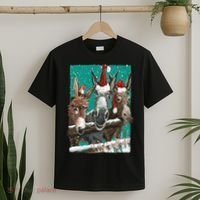Donkey Santa Hat Donkey Lover Cute Donkey Christmas T-Shirt thumb 2