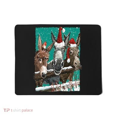 Donkey Santa Hat Donkey Lover Cute Donkey Christmas Mousepad