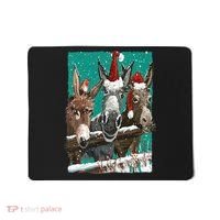 Donkey Santa Hat Donkey Lover Cute Donkey Christmas Mousepad thumb 0