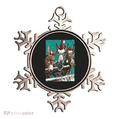 Donkey Santa Hat Donkey Lover Cute Donkey Christmas Ornament