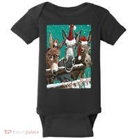 Donkey Santa Hat Donkey Lover Cute Donkey Christmas Baby Bodysuit thumb 0