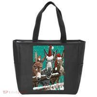 Donkey Santa Hat Donkey Lover Cute Donkey Christmas Tote Bag thumb 0