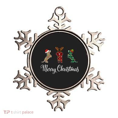 Dachshund Santa Hat Reindeer Christmas Leopard Buffalo Plaid Gift Ornament