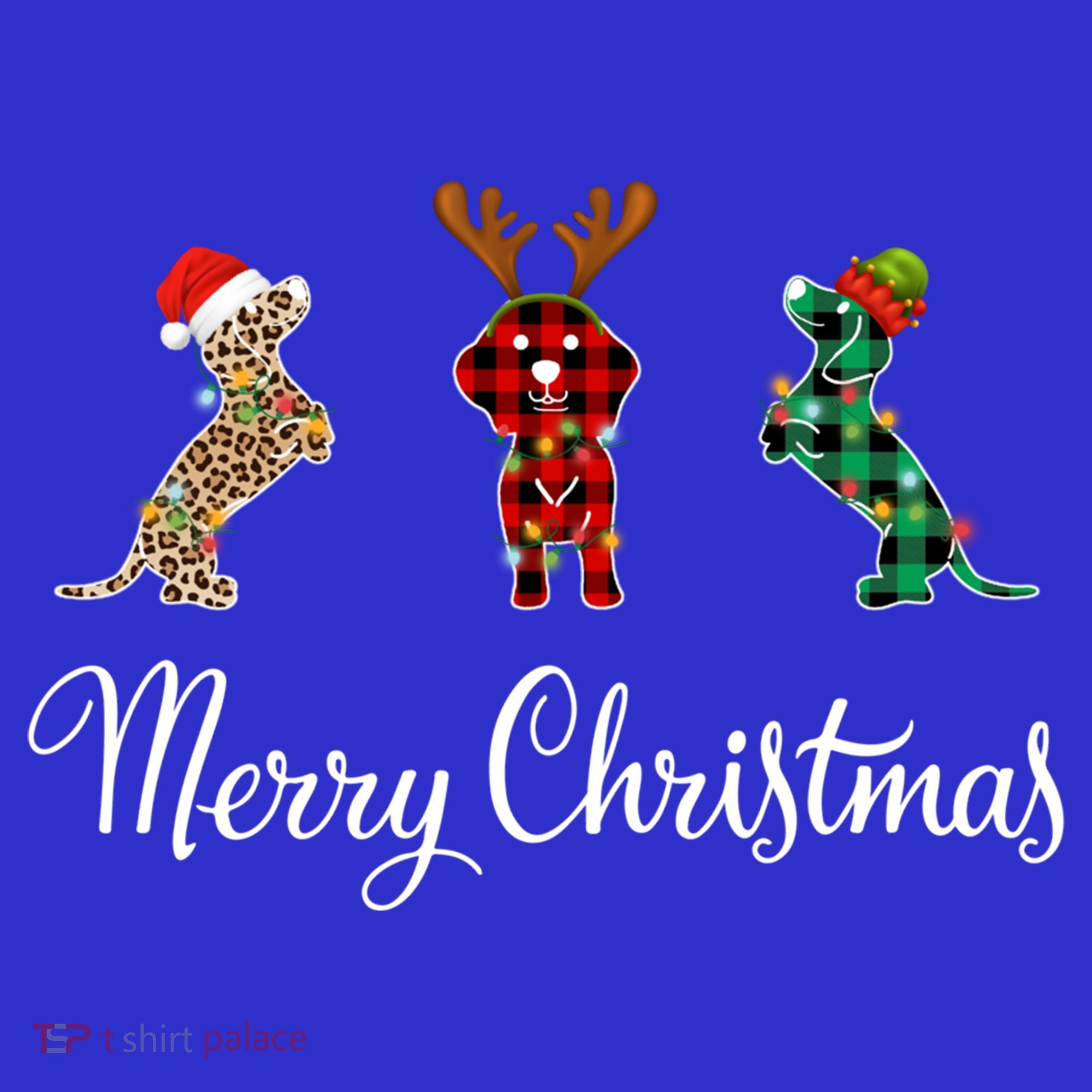 Dachshund Santa Hat Reindeer Christmas Leopard Buffalo Plaid Gift Women's Tank Top