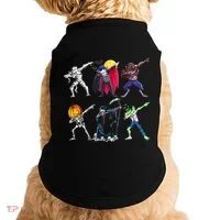 Dabbing Skeleton Halloween Monsters Dracula Ghost Ideas Gift Doggie Tank thumb 0