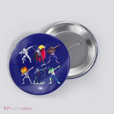 Dabbing Skeleton Halloween Monsters Dracula Ghost Ideas Gift Button