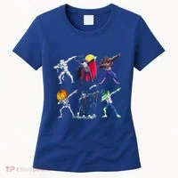 Dabbing Skeleton Halloween Monsters Dracula Ghost Ideas Gift Women's T-Shirt thumb 0