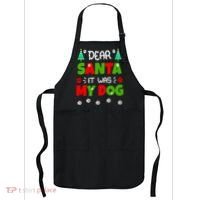 Dear Santa It Was My Dog Funny Naughty Xmas Apron thumb 0