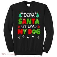 Dear Santa It Was My Dog Funny Naughty Xmas Sweatshirt thumb 0