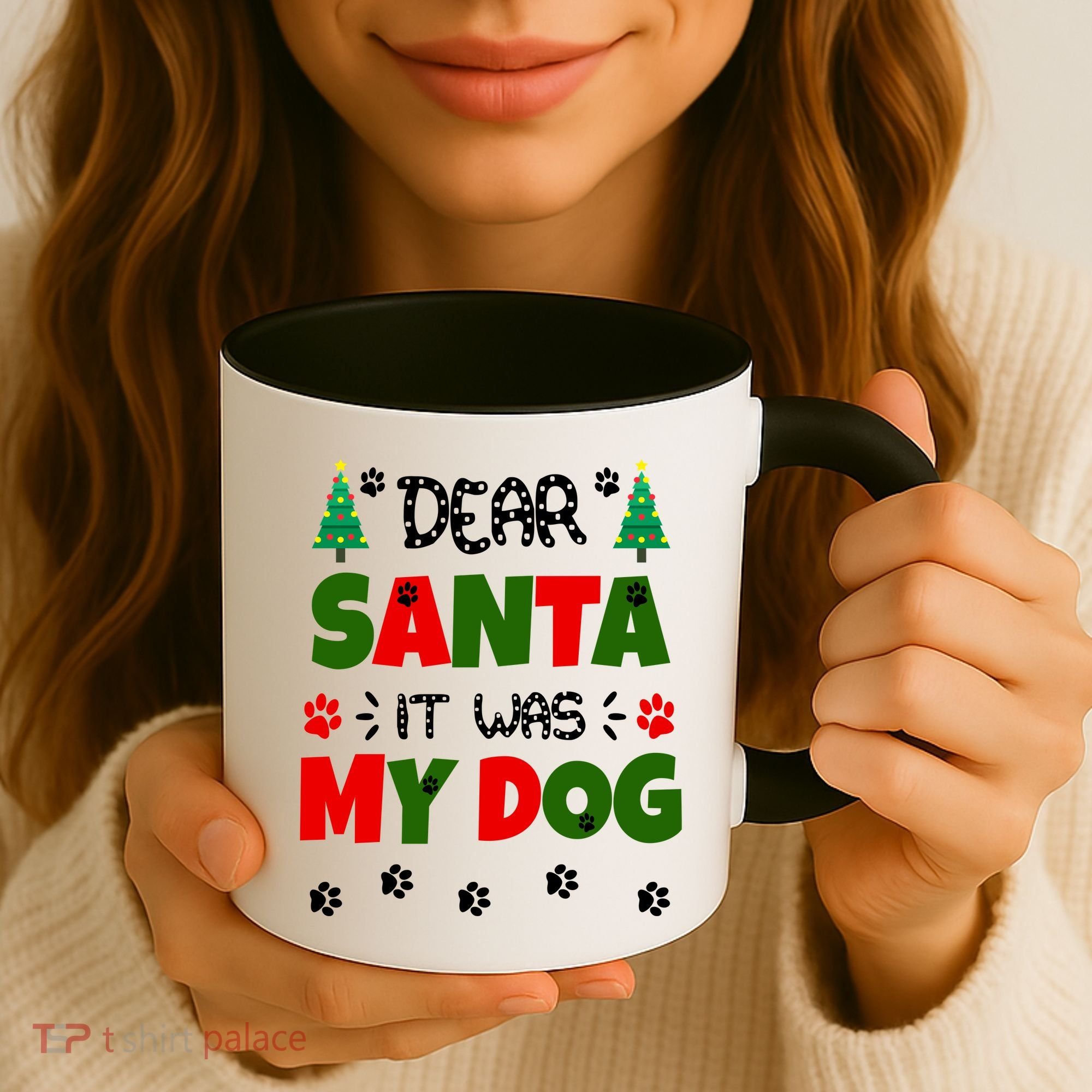 Dear Santa It Was My Dog Funny Naughty Xmas Coffee Mug