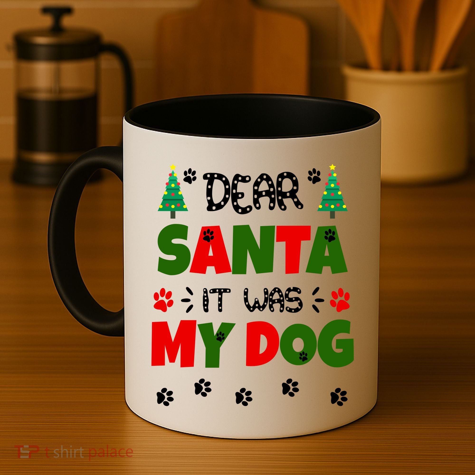 Dear Santa It Was My Dog Funny Naughty Xmas Coffee Mug