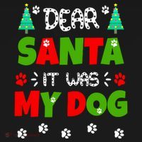 Dear Santa It Was My Dog Funny Naughty Xmas Polo thumb 3