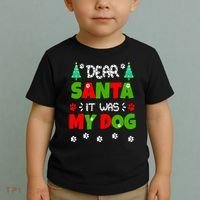 Dear Santa It Was My Dog Funny Naughty Xmas Toddler T-Shirt thumb 2