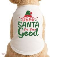 Dear Santa I've Been Good Christmas Doggie Tank thumb 0