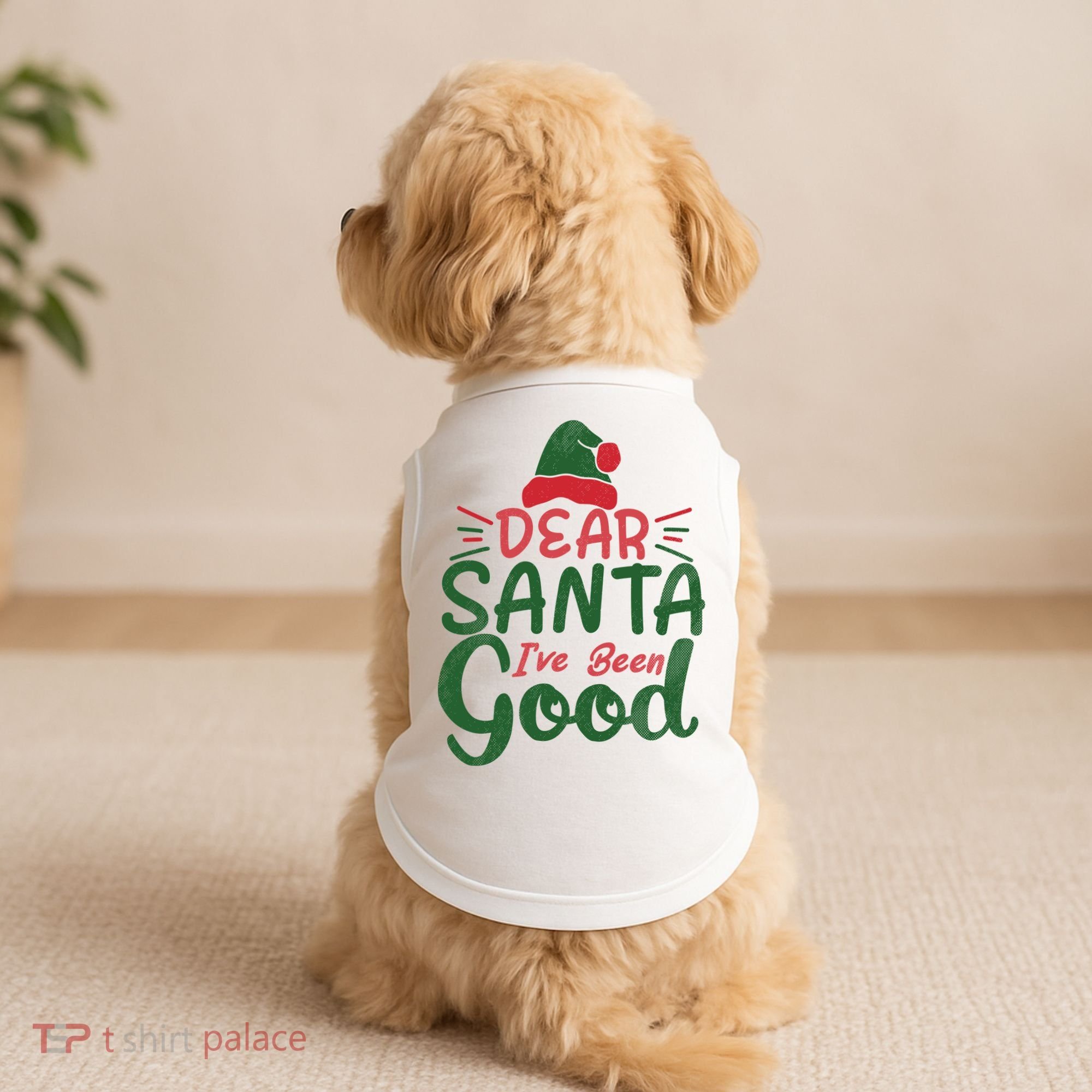 Dear Santa I've Been Good Christmas Doggie Tank