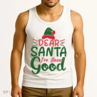 Dear Santa I've Been Good Christmas Tank Top thumb 3