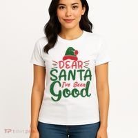 Dear Santa I've Been Good Christmas Women's T-Shirt thumb 4