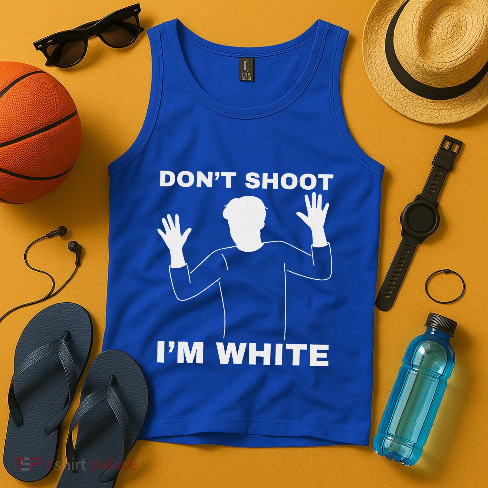 DonT Shoot IM White Tank Top