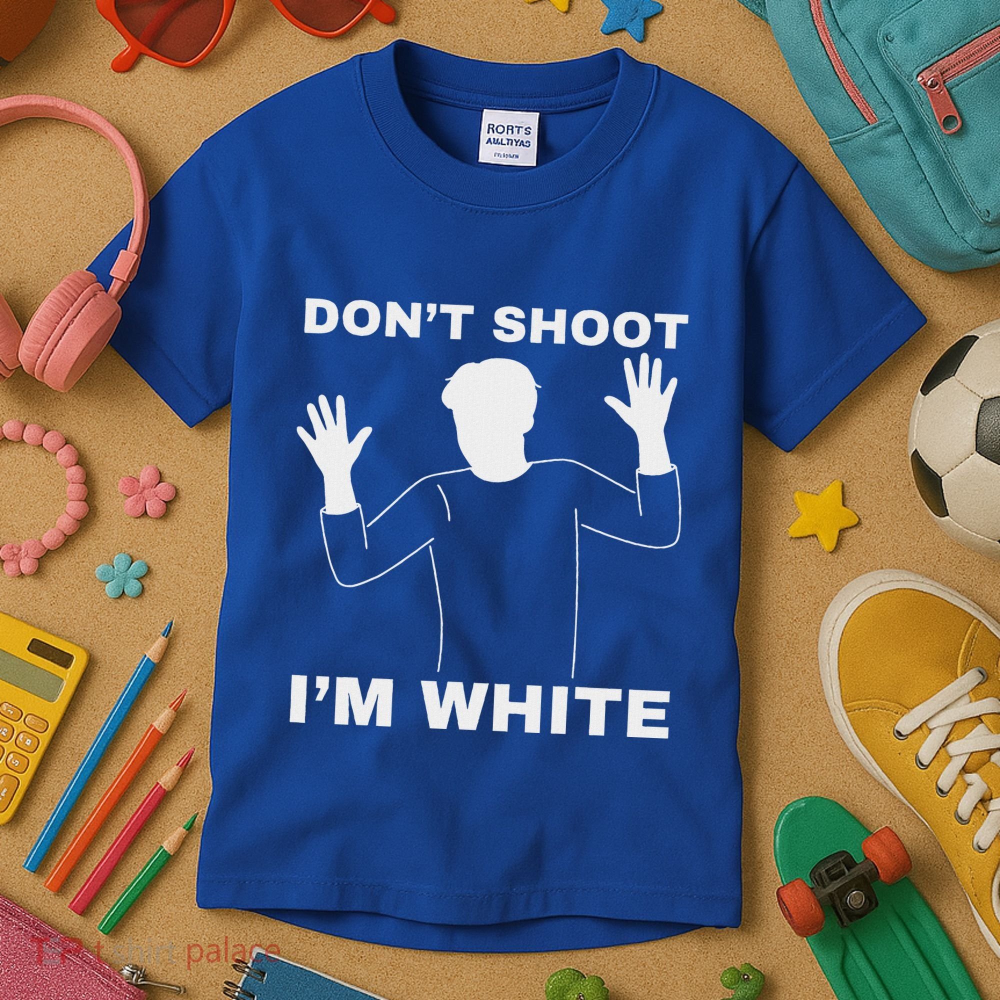 DonT Shoot IM White Kids T-Shirt