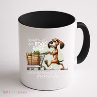Dog Sometimes I Get Road Rage Walking Behind People Coffee Mug thumb 1