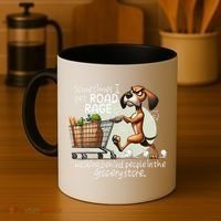 Dog Sometimes I Get Road Rage Walking Behind People Coffee Mug thumb 4
