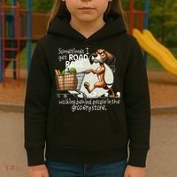 Dog Sometimes I Get Road Rage Walking Behind People Kids Hoodie thumb 3