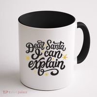 Dear Santa I Can Explain Christmas Holiday Funny Coffee Mug thumb 1